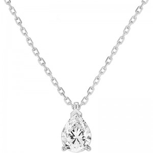 Oválná slza-tvarovaný umělý diamantový přívěsek laserový elegantnínáhrdelníknastavitelný